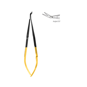 TOP Quality Micro Coronary Scissors Angled 25° Black/Gold Micro, Eye & Plastic surgery Neurosurgery Surgical <b>Instruments</b> CE - Product Image 1