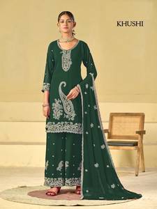 Conjunto de Lehenga Choli Bordado para Mujer, Estilo Indio Pakistaní, Tradicional, para Fiesta, Boda, Diwali, en Tela Georgette - Product Image 1