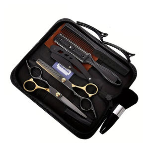 Custom Brand Professional Barber Kit 5.5-Inch Silver Finish Dual-Sided Magnifying <b>Lighted</b> Foldable Razor <b>with</b> Round Shape - Product Image 4