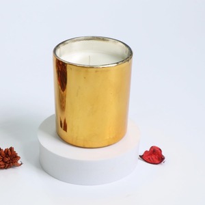 Portavelas de vidrio con diseño vintage en forma de piña, tapa con acabado plateado, portavelas decorativo, vela perfumada de cera de soja, se ofrece personalización. - Product Image 3
