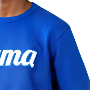 Sudadera Sigma 1914 de Chenilla Azul para Hombre, Cuello Redondo con Letras Griegas, Prenda Premium de Fraternidad, Corte Clásico, Felpa Suave - Product Image 3