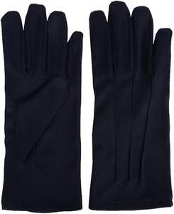 Guantes Formales de Algodón Negro Premium con Cierre a Presión, Guantes para Disfraces de Desfile - Product Image 2