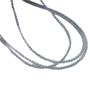 Collier de perles d'eau douce naturelles Zhuji 3-4 mm, presque parfait, chaîne de perles en argent S925, extrêmement brillant, sans défaut - Product Image 5