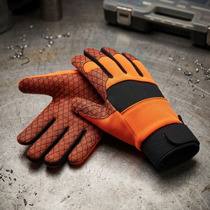 Guantes de Trabajo Mecánicos JNM SAFETY Amara de Alta Calidad, 11 oz, Cuero Sintético Resistente, Muñequera Ajustable, Resistentes a la Abrasión y al Calor - Product Image 4