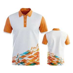 Vente en gros de maillots de sublimation en polyester avec logo personnalisé pour enfants, polo blanc imprimé pour polo - Product Image 6