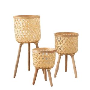 Cesta de Bambú de Alta Calidad para Plantas – Elegante Diseño Abierto para Macetas y Jardineras de Proveedor Vietnamita - Product Image 3