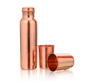 Bouteille en cuivre pur de couleur bronze, finition lisse, pour boire de l'eau, utilisation au bureau et à l'école, bouteille en cuivre anti-fuite - Product Image 6