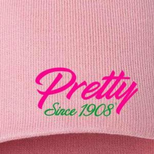 Gorro de Invierno de Punto Rosa AKA Pretty Since 1908, Gorro Suave y Elástico con Bordado de la Hermandad Griega para Mujer - Product Image 3