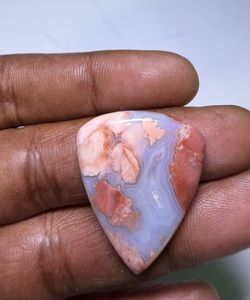 High Quality Natural Cotton Candy Agate Cabochon Loose Gemstone Jewelry Making Material - Product Image 5