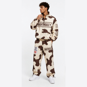 Conjunto Deportivo de 2 Piezas, Chaqueta y Pantalones Jogger, Cortavientos, Nailon, Media Cremallera, Estampado de Camuflaje, Sublimado - Product Image 3