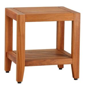 Banc de douche en teck, fabriqué en Indonésie, meuble en bois massif - Product Image 1