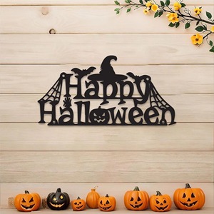 Décoration murale en métal pour Halloween, décoration suspendue effrayante, idéale pour la porte de la maison, la décoration de fête et la décoration saisonnière festive - Product Image 3