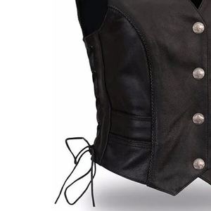 Chaleco de Cuero para Hombre, Nueva Edición de Alta Calidad, Transpirable, Cálido para Invierno, Informal, con Logotipo Personalizado, Cordones Ajustables, Premium - Product Image 2