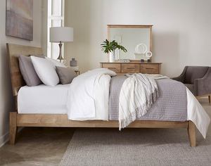 Modern Wood Queen <b>Bed</b> <b>Frame</b> <b>Platform</b> <b>Bed</b> Soft Upholstered Headboard Footboard Plywood Panel Design Bedroom Furniture - Product Image 2