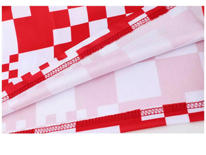 Ensemble de maillot de football de style croate, rouge et blanc à carreaux, sublimé, 10 tailles pour hommes adultes, manches courtes, respirant, uniforme de football - Product Image 6