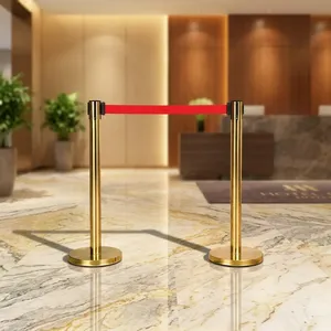 รั้วกั้นฝูงชนแบบสายพานยืดหดได้ Gold Queue Manager สำหรับโรงแรม สนามบิน ธนาคาร ห้างสรรพสินค้า และพื้นที่เชิงพาณิชย์ - Product Image 5