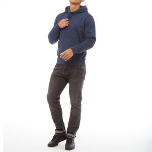 Sweat-shirt à capuche surdimensionné en coton polyester 350 GSM avec logo brodé personnalisé pour hommes - Product Image 5