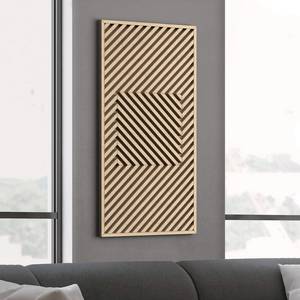 Panneau mural en bois géométrique moderne, décoration murale en bois artisanale pour salon, chambre et décoration intérieure - Product Image 1