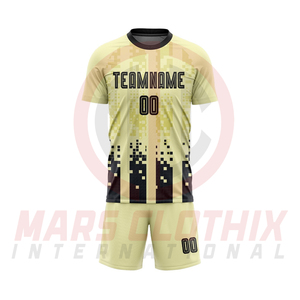 ชุดทีมกีฬาฟุตบอลสำหรับผู้ใหญ่ คุณภาพสูง ชุดเสื้อและกางเกงขาสั้นพร้อมโลโก้แบบกำหนดเอง - Product Image 2