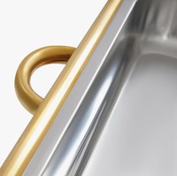 Ensemble de 4 chauffe-plats circulaires en acier inoxydable de haute qualité, chauffe-plats à vapeur pour buffet, usage traiteur, capacité 150L, argent