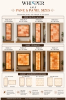 Panneaux muraux en sel de l'Himalaya Whisper Salt, tailles personnalisables, rétroéclairés, écologiques, faits à la main, modernes, décoratifs, bien-être