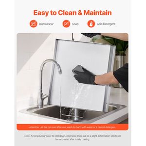 Plancha de Gas Rectangular Universal de Acero Inoxidable de 18x16 Pulgadas, Parrilla Portátil Teppanyaki para Barbacoa - Product Image 5