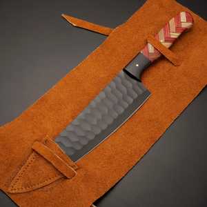Custom Handmade Best Supplier Cooking High Carbo Steel Handmade Chef <b>Knife</b> With PakkaWood & Olive Wood Handle - Product Image 3