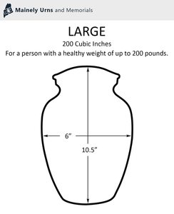 Mystic Hummingbird Adult <b>Urn</b> for Ashes 200 Cubic Inch Capacity Cremation <b>Urn</b> <b>Large</b> Metal <b>Urn</b> for Human Ashes - Product Image 3