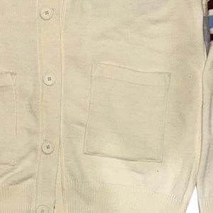 Custom Vintage Style women's Cream Shawl Collar Knitted <b>Cardigan</b> <b>Sweater</b> Button Down Long Sleeve College Varsity School Uniform - Product Image 5