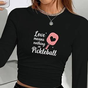 L'amour ne signifie rien dans la chemise à manches longues de la mode féminine Pickleball - Product Image 2