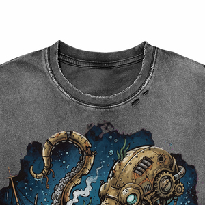 Endless Depth Print <b>Men's</b> Cotton Graphic T-<b>Shirt</b> Round Neck Short Sleeve Casual Summer <b>Shirt</b> - Product Image 2