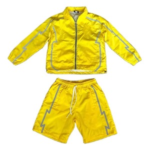 Conjunto de Chaqueta Corta y Pantalones Cortos de Dos Piezas Personalizado, Estilo Windbreaker, con Parches, Cierre de Cremallera, Nailon y Poliéster, Ropa Deportiva Urbana para Hombre - Product Image 5