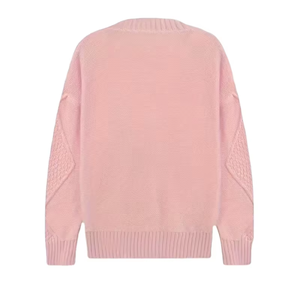 เสื้อสเวตเตอร์ผู้หญิงลำลอง ผ้าฝ้ายถัก คอวี แขนยาว ความยาวปกติ ซับในขนสัตว์สำหรับฤดูหนาว น้ำหนัก 260 กรัม ผลิตในบังกลาเทศ - Product Image 3