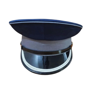 Poland Premium Uniform Style Cap <b>Light</b> Crown Gold <b>Rope</b> Trim Dark Brim Metal Badge Formal Wear Supplier - Product Image 6