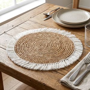 13.5 inches Woven Placemats Round Handmade Custom Color Table Mats for Home Restaurant and Hotel Dining Wholesale Factory - Product Image 5