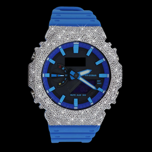Glacieron Prime GA2100 Montre personnalisée avec boîtier en métal serti de pierres, kit de transformation de luxe en acier inoxydable découpé avec précision CasiOak g&shock - Product Image 4