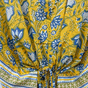 Wholesale Hand Block Printed Cotton <b>Kaftan</b> Block Printed Cotton <b>Beach</b> <b>Kaftan</b> Women Party Dress Wear Night Maxi Dress - Product Image 4