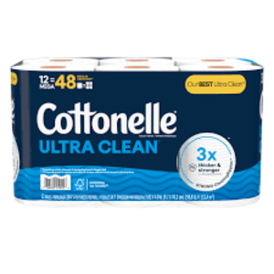 Papel Higiénico Cottonelle Ultra Clean, Papel Higiénico Resistente, 12 Mega Rollos - Product Image 2