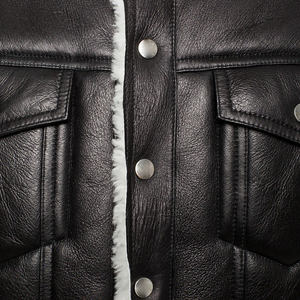 Top Best Quality <b>Mens</b> Leather <b>Fur</b> <b>Jacket</b> Luxury Warm Outerwear Unique Color High Quality Wholesale Manufacturing Service - Product Image 6