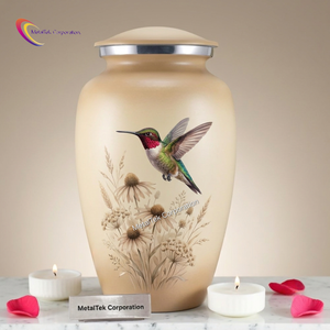 Wholesale Custom Handcrafted Hummingbird Metal Cremation Urn For Human Ashes <b>Memorial</b> Funeral Decorative <b>Keepsake</b> Adult Urns Jar - Product Image 5