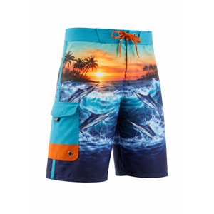 Shorts de bain pour hommes avec drapeau américain personnalisé, séchage rapide, 5 poches, pour la plage, le surf, la natation et la pêche - Product Image 2