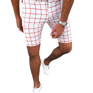 Pantalones Cortos Bermuda a Cuadros para Hombre, Cintura Media, Algodón Oxford, Estilo Casual, con Bolsillos, Cierre de Botones, Transpirables - Product Image 3