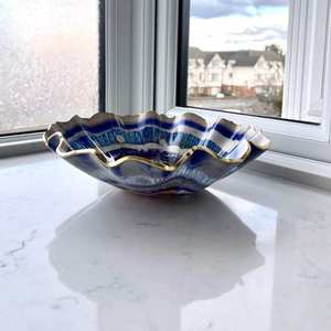 Cuencos de madera hechos a mano con resina, diseño Wabi Sabi con arte de resina oceánica, para servir comida, regalos y decoración. - Product Image 2