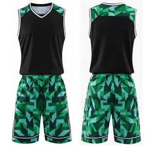 Ensemble d'uniformes de basketball demi-manches de haute qualité – Maillots et shorts réversibles, respirants et confortables, avec techniques d'impression - Product Image 6
