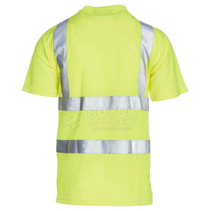 Camisa de Trabajo de Manga Corta de Alta Visibilidad, Secado Rápido, Reflectante, para Trabajo de Tráfico, Camisa de Seguridad de Alta Visibilidad de Manga Corta - Product Image 6