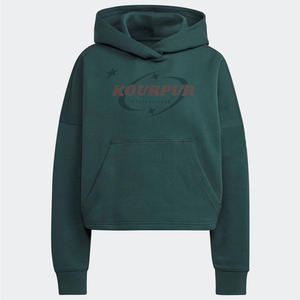 Sudadera con Capucha para Mujer, Color Sólido, Logotipo Frontal, 100% Algodón Tejido, Ropa Casual de Otoño, Color Sólido y Personalizable - Product Image 2