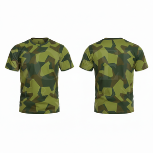 T-shirt personnalisé pour homme à manches courtes, motif camouflage uni, design de logo personnalisé, tendance et à la mode - Product Image 2