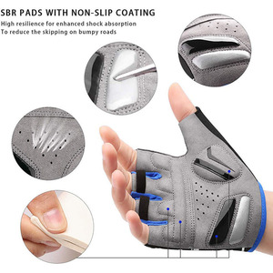 Gants de cyclisme mi-doigts rembourrés, respirants, pour le sport et l'entraînement, équipement de fitness, personnalisables OEM, haute qualité, vente chaude - Product Image 2