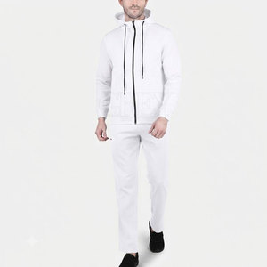 Ensemble de jogging pour homme, hiver, à capuche, uni, tissu respirant de poids moyen, décontracté, pour l'entraînement, la course à pied, la salle de sport, deux pièces - Product Image 4