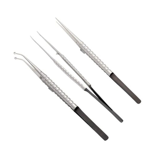 Kit de Herramientas Microquirúrgicas Oftálmicas de Acero Inoxidable Estándar Hospitalario, Reutilizable, con Pinzas, Portaagujas y Tijeras - Product Image 4